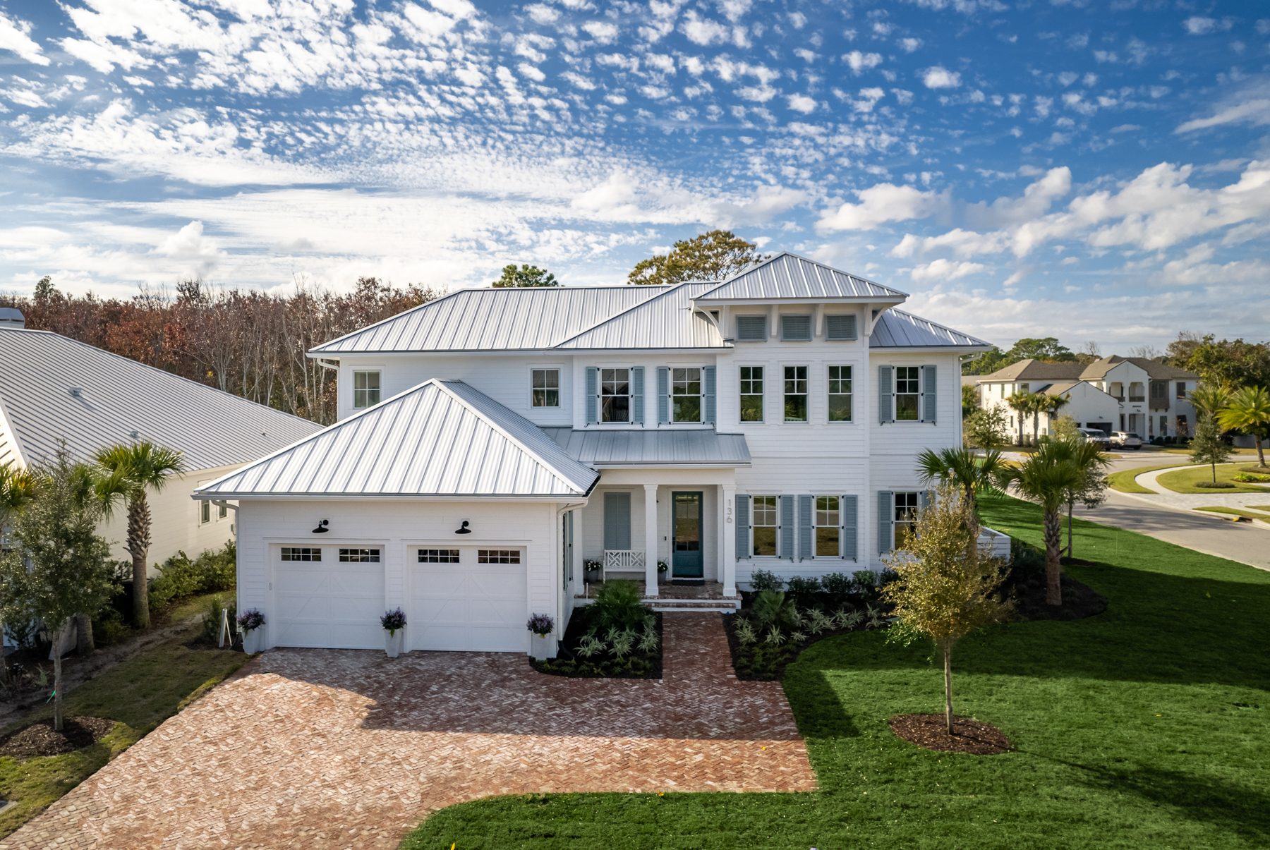 Palm Court Custom Home Exterior