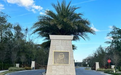 River Landing Entry Monument Monument entry column feature into River Landing in Nocatee